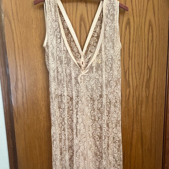 1930s nightgown sheer pale pink gorgeous